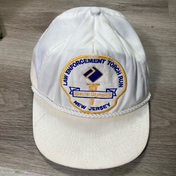 Vintage Law Enforcement Torch Run‎ Special Olympics Trucker Hat Cap - New Jersey - Picture 1 of 10